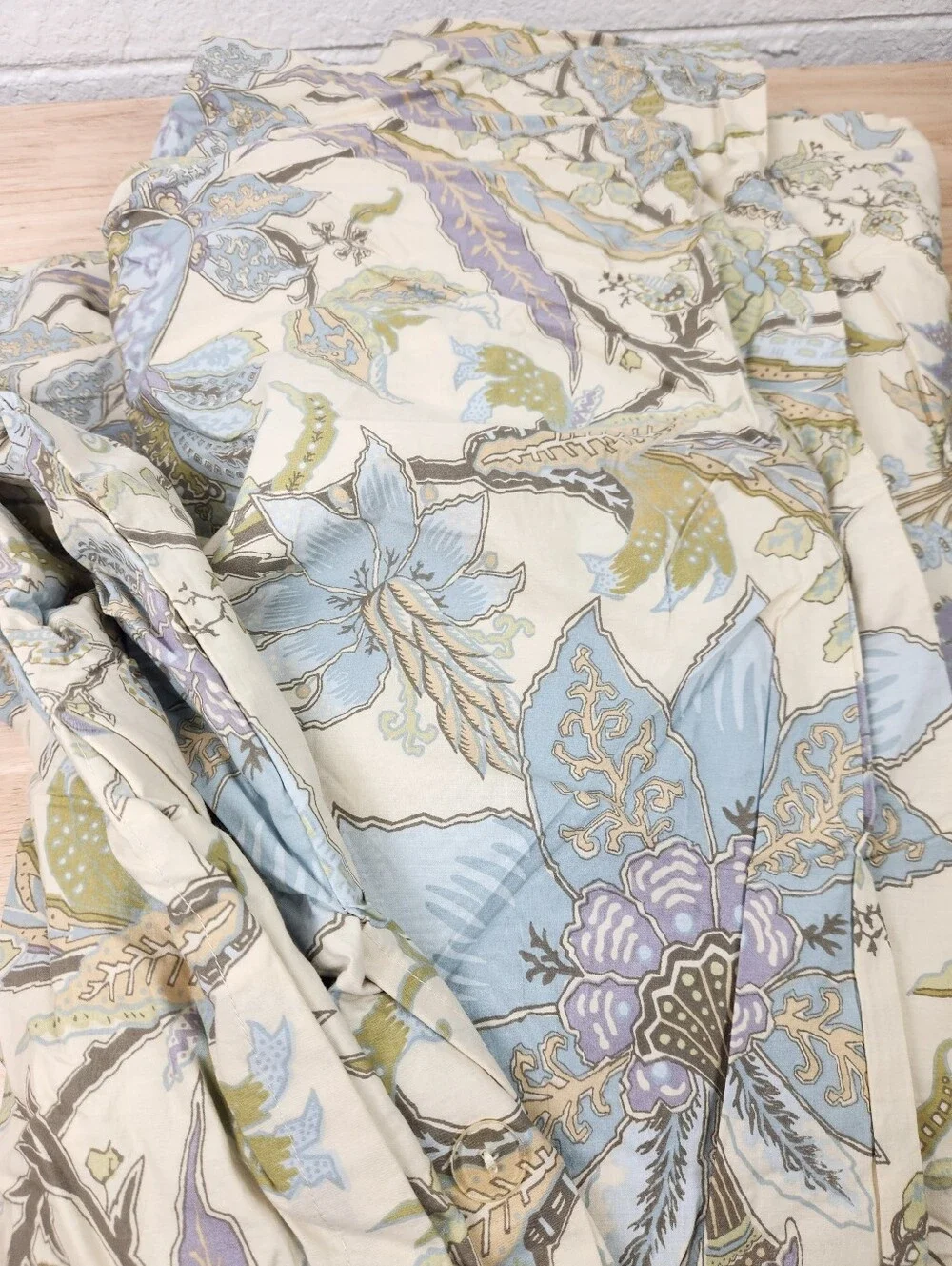 Pottery Barn Brigitte King Duvet Cottagecore Paisley Floral 100% Cotton NOS